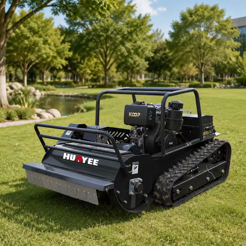 Heavy Equipment Grinder - Uzaktan Kumandalı Paletli Çim Biçme Makinesi,