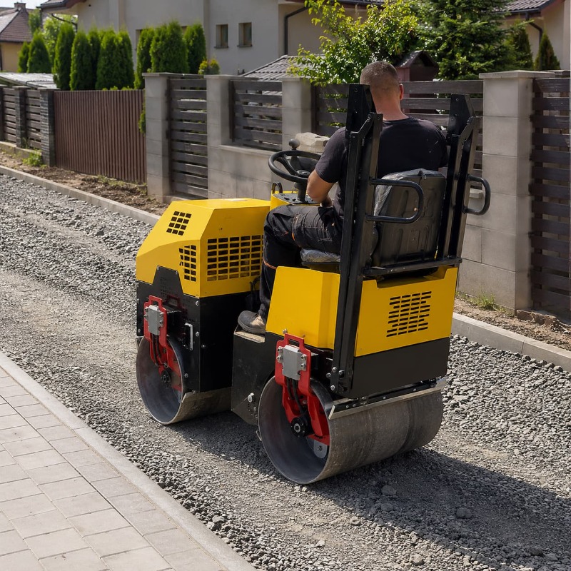 Heavy Equipment Construction - Çift Tamburlu Titreşimli Yol Silindiri Kompaktörü