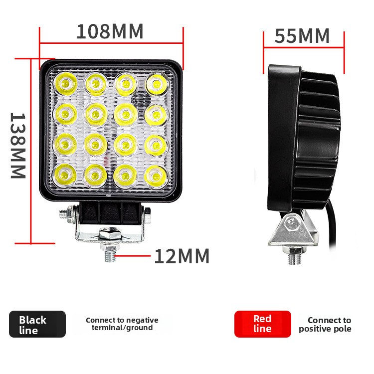 48W 16LED 4 İnç 12V 24V LED Ça - Heavy Equipment Forklift incelemesi ve fiyatı