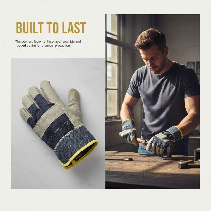 1 Çift Sığır Derisi Denim Eldi - Heavy Equipment Yard incelemesi ve fiyatı