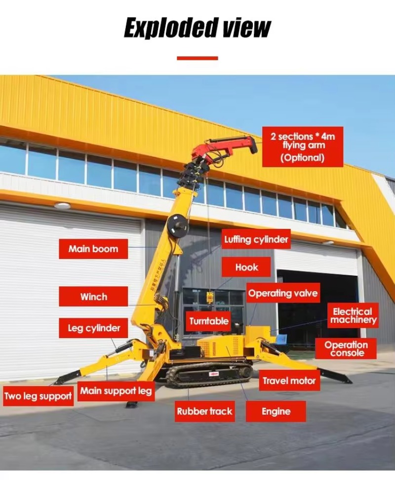 8T Hidrolik Örümcek Vinç Ağır  - Heavy Equipment Construction incelemesi ve fiyatı